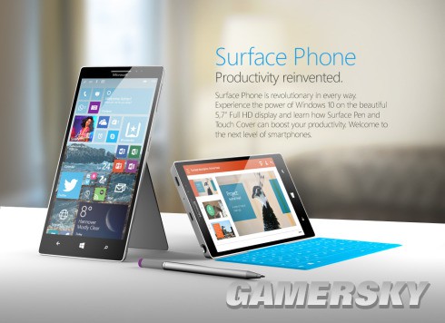 微软surface Phone概念图曝光 预装Window10系统