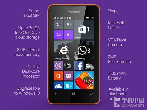 双卡双待/超廉价机 微软Lumia 430发布第3张图