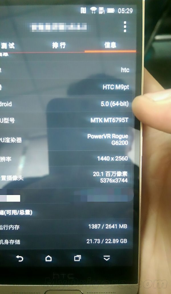 HTC M9 Plus配置全曝光：联发科八核64位处理器