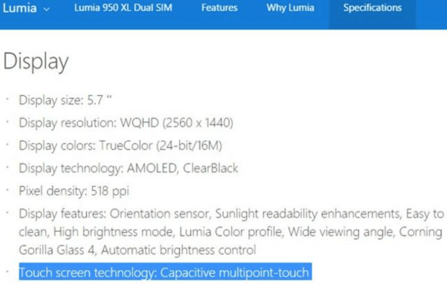 只能呵呵 Lumia 950/XL不支持手套模式 