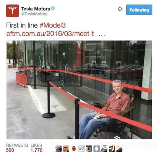 特斯拉正式发布Model 3：全球粉丝疯了！