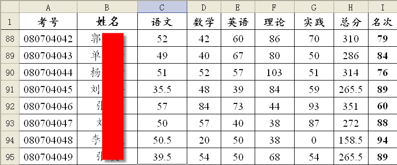 在WPS表格2007中求特定比例成绩的平均分