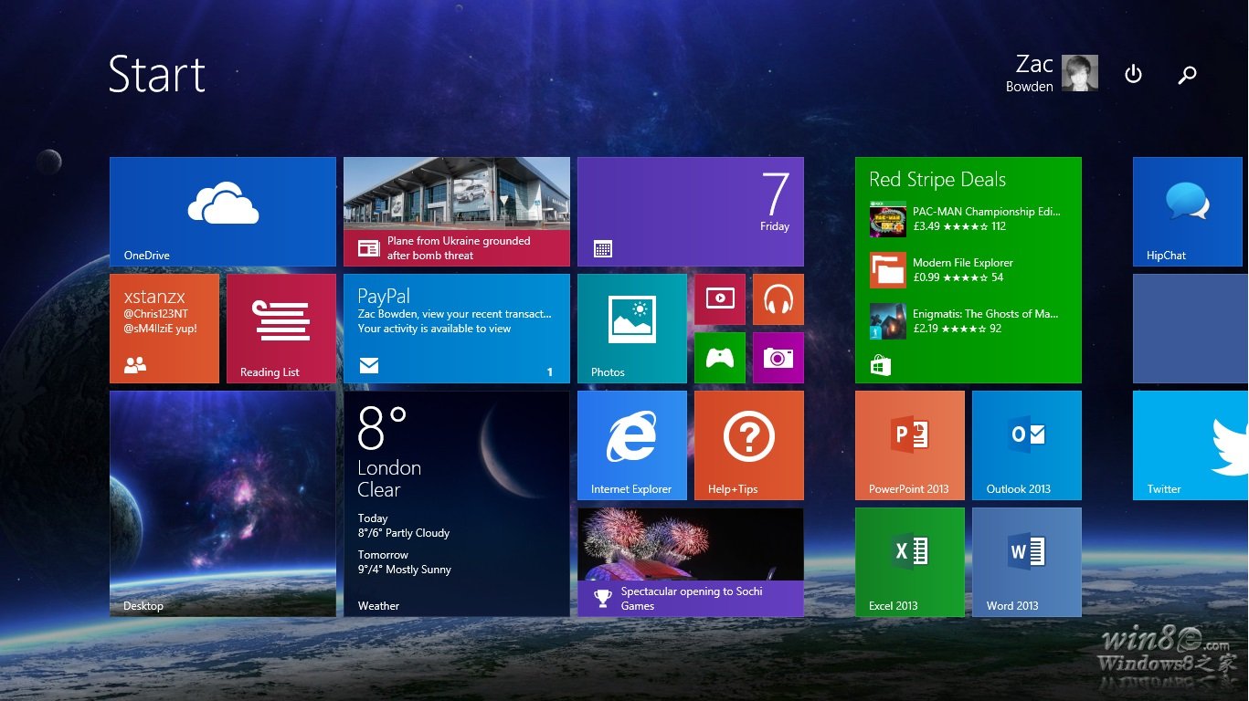 Windows 8.1 Update 1上手 三联