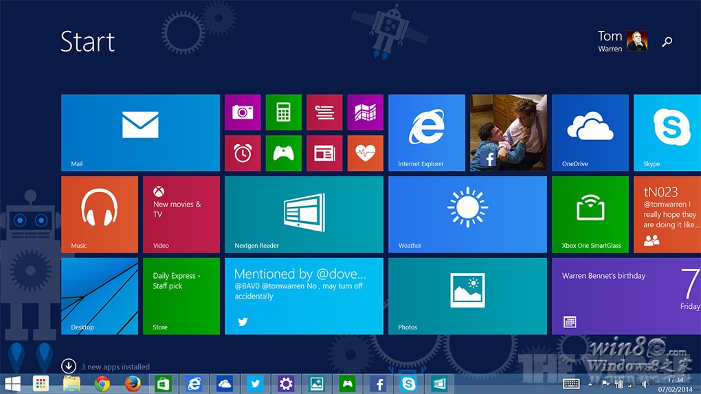 Windows 8.1 Update 1：启动到桌面及UI变动 三联