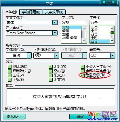 Word隐藏文字 让文档更安全！