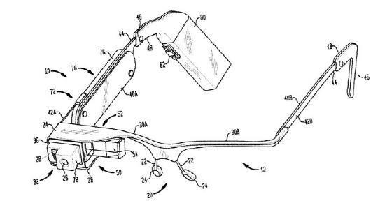 谷歌眼镜最新技术专利曝光 用干电池供电