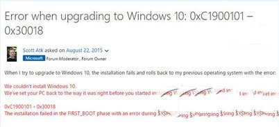 <a href=/tags/26-0.html target=_blank class=infotextkey>win10</a>升级失败提示0xc1900101-0x30018错误怎么办 三联