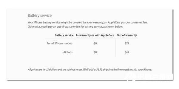 苹果AirPods更换电池要多少钱: 过保需要49美元