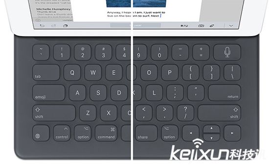 苹果iPad Pro新专利 智能键盘一键激活语音助手
