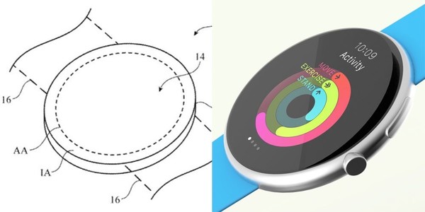 Apple Watch专利图与网传渲染图