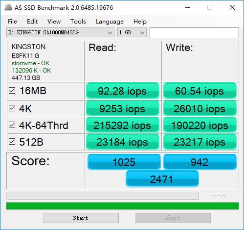 金士顿A1000 SSD怎么样 金士顿A1000 PCIe SSD评测