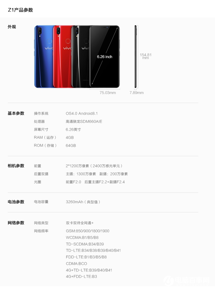 vivo Z1手机正式开启预售：预售1798元，骁龙660