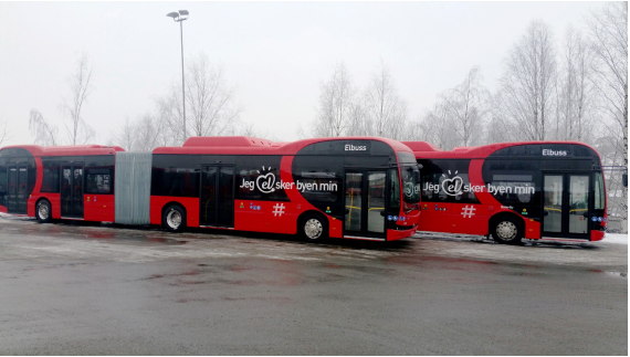 比亚迪打造北欧最大纯电动铰接大巴车队