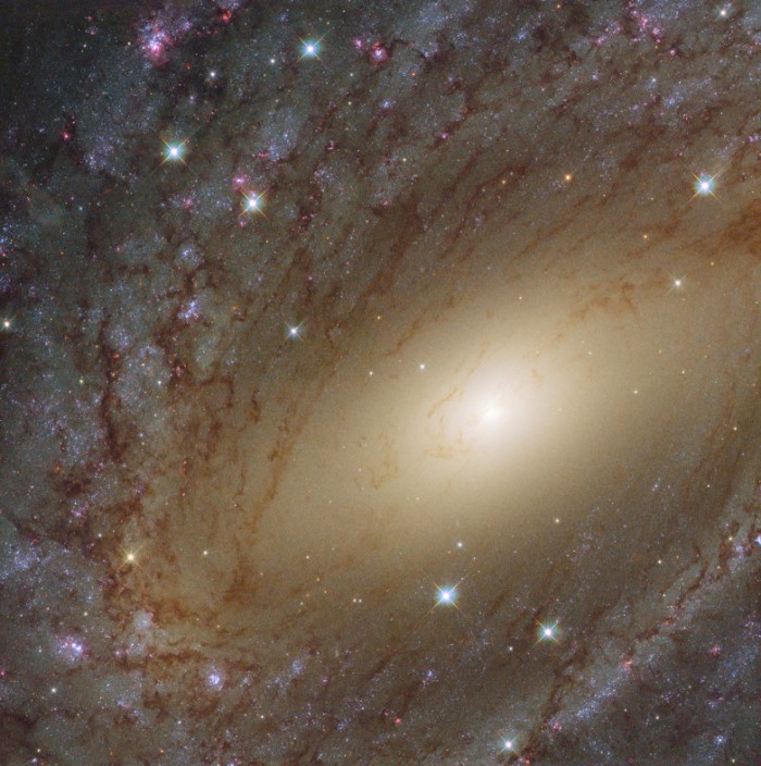 哈勃望远镜拍摄仍在增长的巨大近邻星系的照片