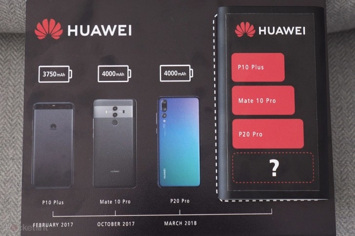 华为Mate 20手机宣传材料曝光:电池比4000mAh更大