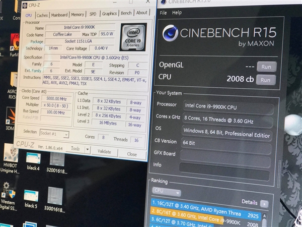 i9-9900K CineBench R15跑分曝光：10核心i9-7900X