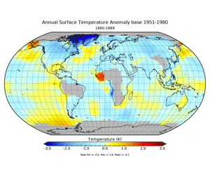 近百年的全球气温变化图。视频来源NASA[9]