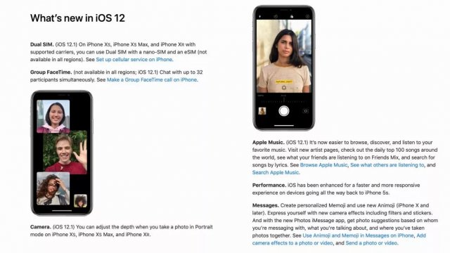 苹果为iOS 12.1更新了iPhone用户指南：双卡全部激活