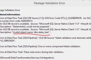 SQL数据库开发中的SSIS 延迟验证方法