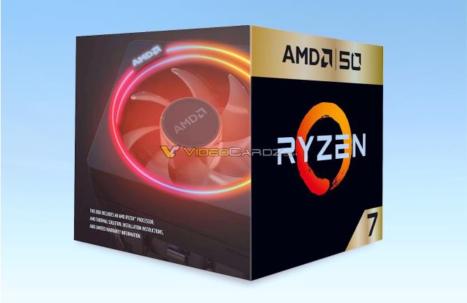 AMD 50周年纪念版锐龙7 2700X产品图曝光：AMD CEO亲笔签名