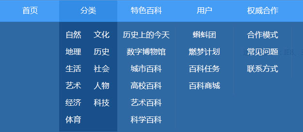 html 仿百度百科导航下拉菜单功能实例代码介绍