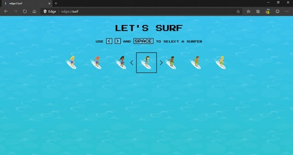 微软发布了Edge浏览器的新图标 还新增了SURF游戏