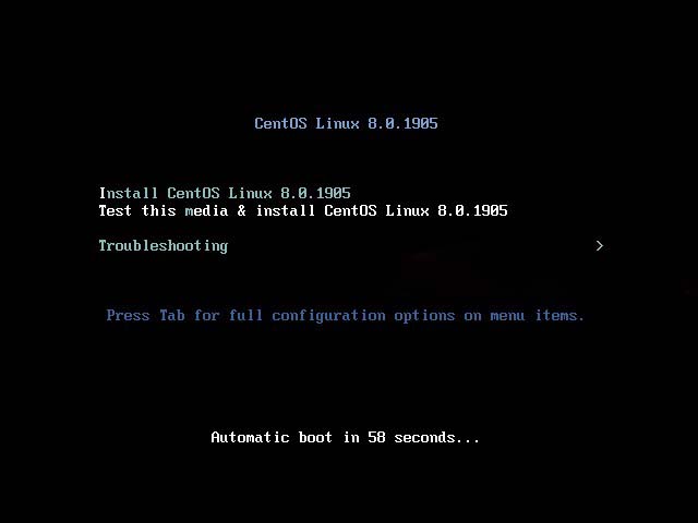 CentOS 8.0.1905 linux服务器系统安装与配置图解教程