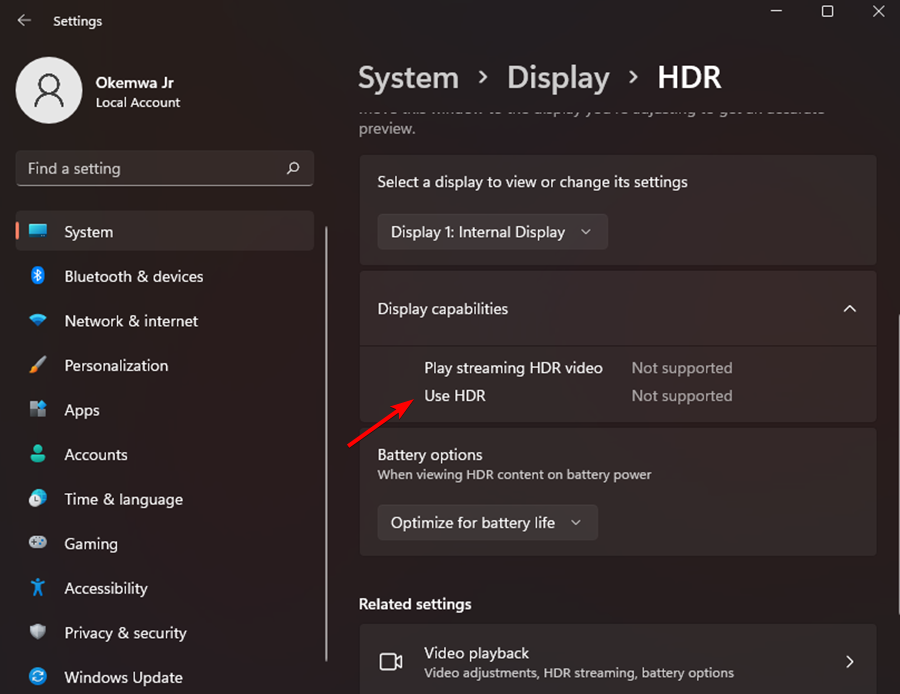 自动HDR在Windows 11中不起作用