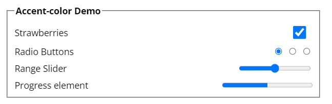 CSS解决方案：accent-color强调色