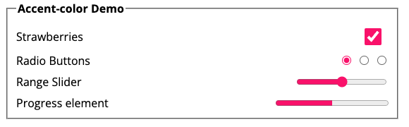 现代 CSS 解决方案：accent-color 强调色 