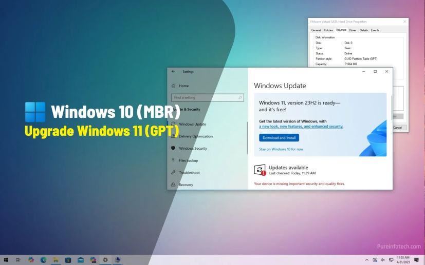 Win10 MBR分区格式无损数据升级到Win11 GPT分区格式的方法