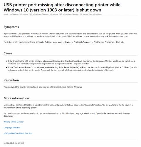 Win10电脑关机后USB连接打印机端口消失怎么办？