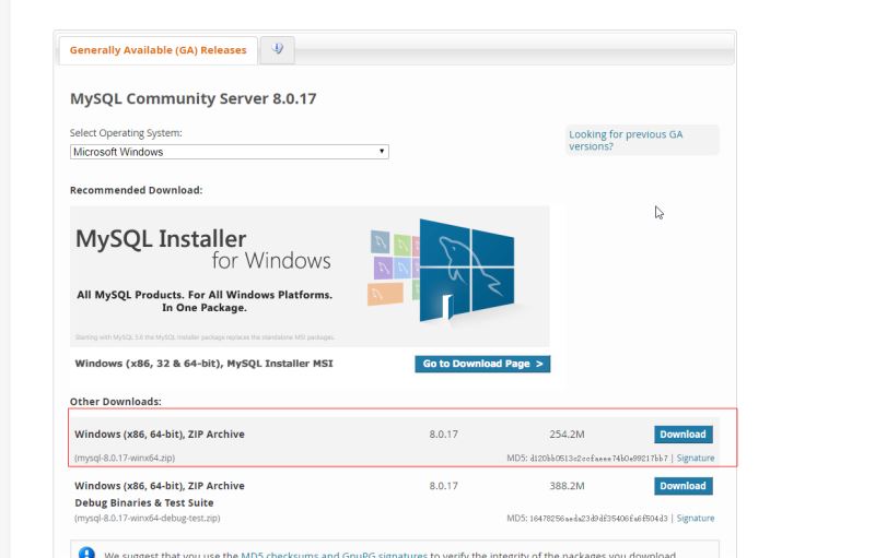 Windows系统下安装MYSQL数据库教程详解