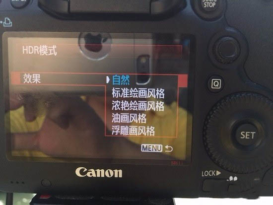 佳能EOS5D3数码相机HDR功能的使用方法