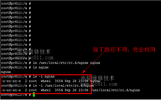 Unix系统中的硬链接和软链接详解
